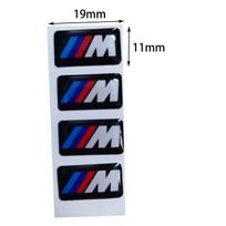M Logo Emblem Decals Non‑Falling BMW Wheel Hub Tire Stickers Badges For New 3 5 Series X1 X5 Steering Wheel Body Modification white