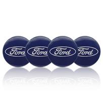 4 vnt. 56/60/65 MM Automobilio ratlankio dangtelio centrinis lipdukas Ford Mustang Kuga Fiesta Mondeo Ecosport emblemai Logotipas Automobilio lipdukai Aksesuarai 4Pcs 65mm Sticker blue
