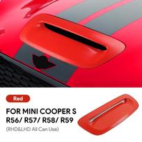 For Mini Cooper S JCW R56 R57 R58 R59 ABS Car Front Engine Hood Bonnet Vent Scoop Air Outlet Cover Trim Exterior Accessories Option 1 black