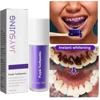 Teeth Removing Deep Smoke Stains Gingiva Protection Purple Orthopedic Toothpaste Effectively Cleans Oral Cavity Brightens brown