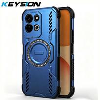 KEYSION Tuščiaviduris aušinantis dėklas Redmi 17 5G telefonui Silikonas+PC Magnetinis aušinimo smūgiams atsparus telefono dėklas Xiaomi Redmi 17 4G telefonui for Redmi 17 mėlyna