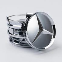 4 vnt./komplektas Mercedes Benz AMG ratų centriniai dangteliai, 75 mm skersmens, su reljefiniu Benz logotipu, ratlankių dangteliai W203 W206 W220 4pcs-75mm
