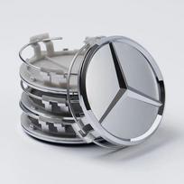 4 vnt./komplektas Mercedes Benz AMG ratų centriniai dangteliai, 75 mm skersmens, su reljefiniu Benz logotipu, ratlankių dangteliai W203 W206 W220 4pcs-75mm