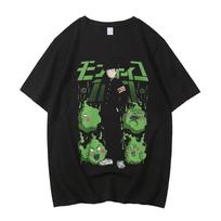 Mob Psycho 100 cotton tshirt men Retro Grunge aesthetic Vintage top tees kawaii Y2k aesthetic Punk Comfortable Gothic3 M black