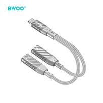 BWOO 2 in 1 Adapteris 2 Type C ports to 3.5MM Jack BZ68