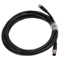 Nugaros laido T formos jungiklio ir galinio kamščio rinkinys, 5 kontaktų M12 sriegis, IP67 atsparus vandeniui, skirtas NMEA 2000 tinklams black