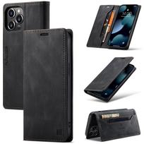 AutSpace-A01 Skirta Samsung Galaxy S25 S24 S23 S22 Ultra S20 , Atsparus smūgiams Magnetinis Atverčiamas PU Odos Piniginės Dėklas Kortelių Lizdas Stovas Dangtelis Galaxy S8 juoda