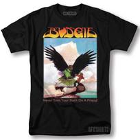 Budgie Shirt Never Turn Your Back Rock Merch Concert Tour Graphic T-Shirt Unisex T-Shirt L gray