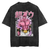 Anime Dragon Ball Cosplay skalbinių marškinėliai Bejīta Yonsei spaudinys medvilniniai trumpomis rankovėmis laisvi dideli kasdieniai sportiniai fitneso marškinėliai vyriški Harajuku drabužiai L pilka