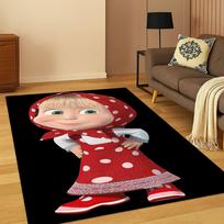 3D Masha ir Lokys Animacinis Kilimas Kilimas Miegamajam Svetainei Sofai Durų Kilimėlis Namų Dekoras, Vaikų Žaidimų Zonos Kilimas Neslystantis Kalėdinė Dovana 40x60cm brown