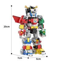 MOC Voltroned Robot Action Figure Building Blocks Anime Figure Technical Mecha Bricks Constructor Model Brick Set Children Toys black