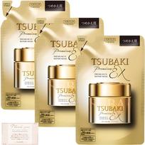 TSUBAKI Premium EX Repair Mask Refill 150g x 3 Hair Pack Treatment Honey Fruit Scent Intensive Care Made Japan beige