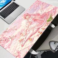 Big Mouse Pad Game Computer Keyboard Pad kawaii Gaming Accessories Soft and cute anime Extended Mat Table LockEdge Pink Mousepad 30cmx60cm white