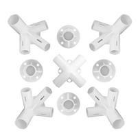 Replaceable PVC Tent Parts,Gazebo Corner Center Connector for Outdoor Camping Accessories,3x3m Awning Tent Feet Connectors white