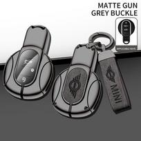 For BMW MINI COOPER S ONE JCW F54 F55 F56 F57 F60 CLUBMAN COUNTRYMAN Keychain Accessories Car Remote Key Fob Case Cover Shell gray