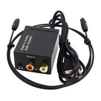 DAC Digital to Analog Converter Optical Coaxial Fiber SPDIF to RCA 3.5mm Jack Audio Adapter With Optical Cable AdapterGood product juoda