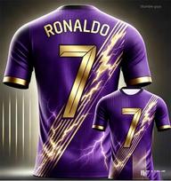 Men Summer Sport Daily Ronaldo Football T-shirt Short Sleeve Casual Sports Jersey Kids Boys Outdoor Street Workout Tops 140