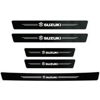 1/4/5 vnt. Odinis automobilio durų slenksčio apsaugas Anglies pluošto slenksčio juosta Suzuki SX4 Swift Jimny Ignis Alto Scross Splash Swace DZire black