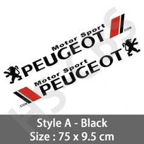 2 vnt. Automobilio logotipo vandeniui atsparūs kėbulo lipdukai Priekinio stiklo dekoratyviniai Peugeot 307 308 3008 206 308 207 406 407 408 Automobilio priedai black
