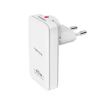 Nevox USB C PD / PPS + QC3.0 GaN dvigubas plonas įkroviklis EU / US kištukas 45W, baltas
