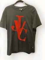 Vintage Versace Jeans Couture Black T-Shirt Big Red Velvet Logo Letters Sz Large Unisex T-Shirt XL black