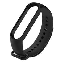 Apyrankės, skirtos Xiaomi Mi Band 3 4 5 6 Sports Smart Watch Kvėpuojantis silikoninis diržas, skirtas Mi Band3 Mi Band4 Mi Band5 Mi Band6 Reguliuojamas pakaitinis dirželis For Xiaomi Band 3 / 4 black