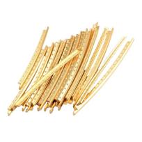 20Pcs/set Brass Fretwire Sets for Guitar Bass Fingerboard Replacements 19 Frets 22 Frets 2.2mm 2.0mm Guitar Fret Wires beige