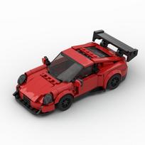 MOC Racing Boy Creative Garage Toy City Sports Car DIY Creative Garage Supercar Building Blocks Toy Gift red