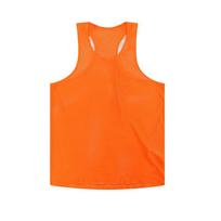 Men's Quick-Dry Summer Running Vest – Elastic Wind Tunnel Mesh Sleeveless Fitness Top M oranžinė