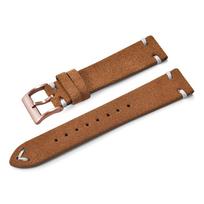 Luxury Vintage Suede Leather Watch Strap 20mm 22mm Quick Release Bracelet For Omega/Seiko/Cartier Watch Accessories 22mm brown