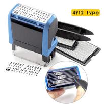 4912typo Savidažis guminis antspaudų rinkinys 4 eilutės Verslo adresas Vardas Rankdarbiai Antspaudų priedai „Pasidaryk pats“ Personalizuotas individualus black