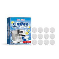 Jue Fish Coffee Machine Cleaning Tablets Universal Descaling Tablets for Home Espresso Maker Stain Oil Residue Remover 12pieces gray