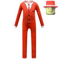 Naujas Pocket Devs VR žaidimo kostiumas vaikams berniukams raudonas kostiumas vyrui Cosplay ilgas marškinis kelnės kombinezonas kaukė gimtadienio Helovino vakarėlio kostiumas 130cm red