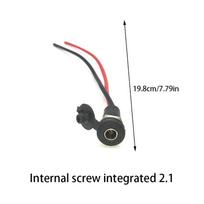 Durable DC2.1 / 2.5 Electric Bicycle Charger Plug for Lithium Battery Base Male/Female gray