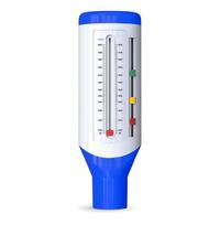 OTICA Peak Flow Meter for Lungs | Accurate Lung Function Test Device for Adults & Kids | Portable Peak Expiratory Flow Rate Meter | Asthma & Respir white
