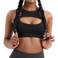 Women's High-Impact Sports Bra - Shockproof Support for Running, Fitness & Yoga gray