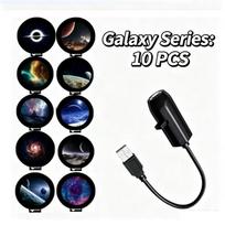 KEBIDU 6/10 raštų LED automobilio žvaigždžių projektorius, galaktikos šviesa, USB Plug & Play galaktikos astronautas, mėnulio projekcijos lempa automobilio salonui, miegamajam With 6 patterns black