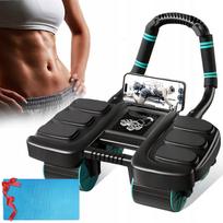 Pilvo preso treniruoklis AB Fitness Wheel su atrama ir spyruokle