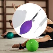 Rankinė oro pompa gimnastikos kamuoliui, violetinė
