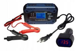 Akumuliatoriaus įkroviklis 12/24V 10A su LCD, 9 pakopų regeneracija