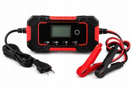 Automatinis akumuliatorių įkroviklis 12V 6A su LCD, tinkamas AGM, GEL, 10–100Ah baterijoms