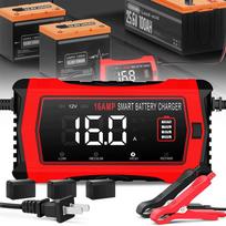 Akumuliatorių įkroviklis 12V 16A / 24V 10A su remonto funkcija, automatinis