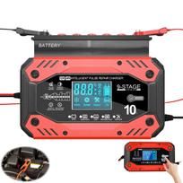 Automatinis 12V/24V 10A akumuliatorių įkroviklis su atkūrimo funkcija