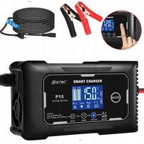 Automatinis akumuliatoriaus įkroviklis su LCD ekranu, 12V/24V