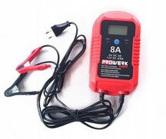 Automobilinis akumuliatoriaus įkroviklis PROWERK, 12V/6V, 8A, LCD, 40–240 Ah
