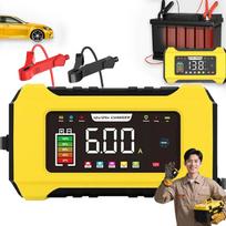 Akumuliatoriaus įkroviklis 12V 15A su LCD ekranu ir remonto funkcija