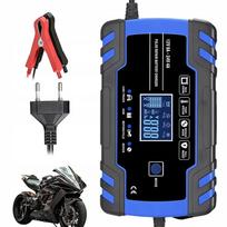 Automobilių akumuliatoriaus lygintuvas 12V/24V su LCD ekranu ir regeneravimo režimu motociklams