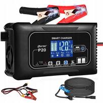 Išmanusis automobilio akumuliatoriaus įkroviklis 12V/24V su LCD ekranu