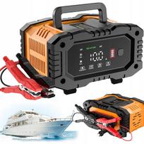 Automobilinis akumuliatoriaus įkroviklis su ekranu, 12V/24V SMART
