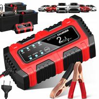 Akumuliatorių įkroviklis 12V 2A su LCD, tinka LiFePO4, AGM, GEL akumuliatoriams, remontuoja baterijas
